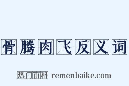 骨腾肉飞反义词是什么意思的图片
